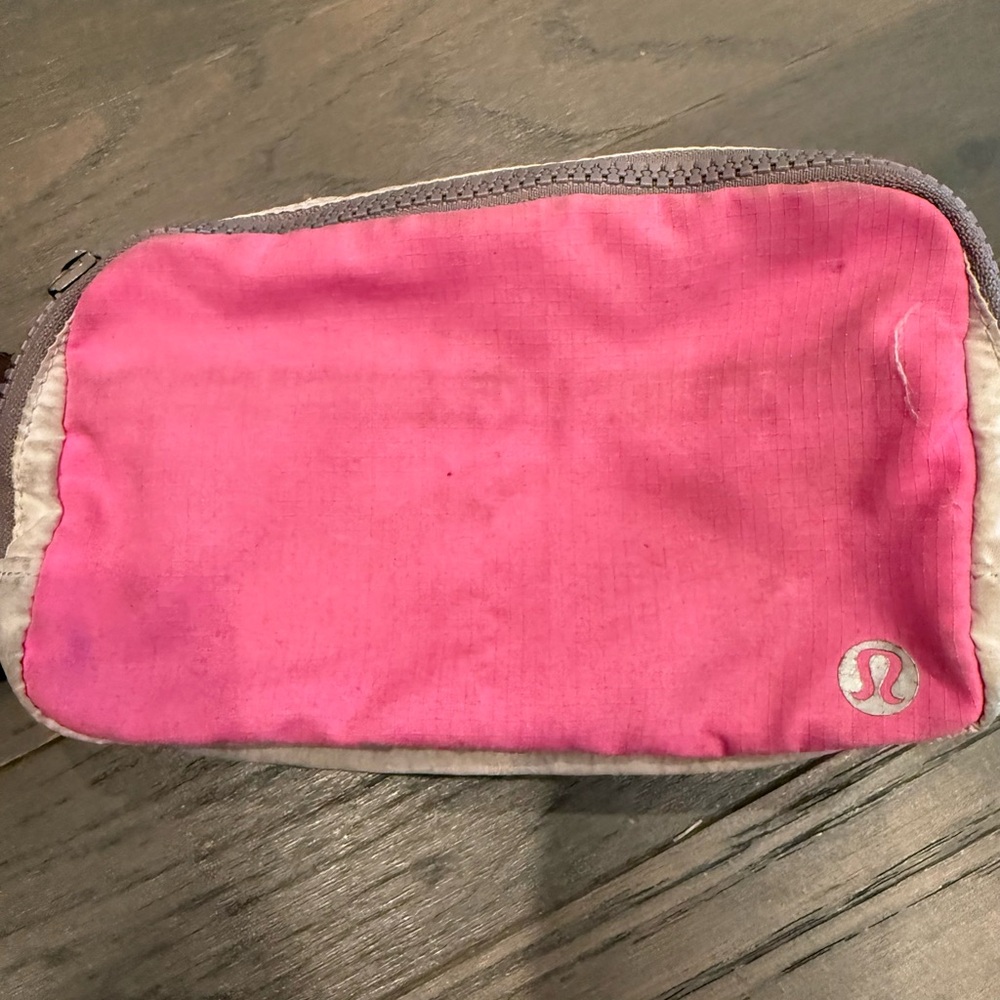 Lululemon Pink and Gray Pouch